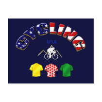 Cycling USA Cyclist Tees and Cycle Gifts Post Card