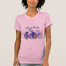 Cyclist (1950 Bicycle) Watercolor drawing Design T-shirt