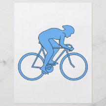 Cyclist in a Race. Blue. Custom Flyer