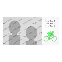 Cyclist in Green. Photo Cards