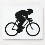 Cyclist Silhouette. Mousepad