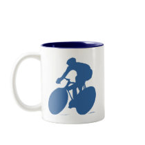 Cyclist Silhouette Mugs