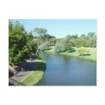 Cyclists By The River Torrens In Adelaide At South Postcard