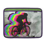 Cyclists Cycling in the Clouds MacBook Sleeves