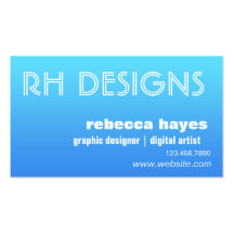 Cyclone Gradient Blue Business Card Template