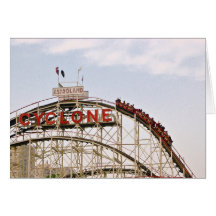 Cyclone Roller Coaster - Coney Island, NYC card