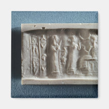Cylinder seal depicting an evocation to the refrigerator magnet