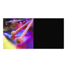 Cymbal & Round Tip Drum Sticks Custom Photo Card