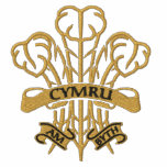 Cymru am Byth - Modern Welsh Feathers Polo embroidered shirts