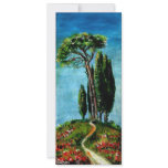 CYPRESS TREES AND MEDITERRANIAN PINE IN TUSCANY invitations