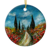 CYPRESS TREES AND POPPIES IN TUSCANY Suitable Audi