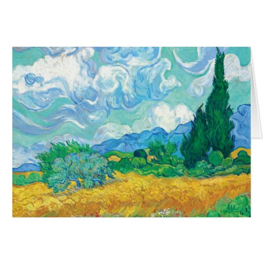 Cypresses Greeting Card