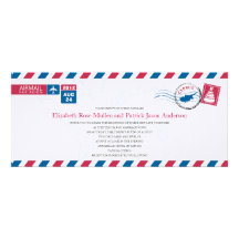 Cyprus Airmail Wedding Invitation