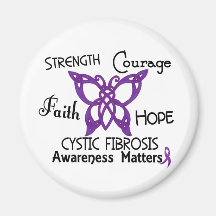 Cystic Fibrosis Celtic Butterfly 3 Refrigerator Magnets