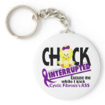 Cystic Fibrosis Chick Interrupted 2 keychains
