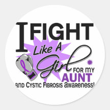 Cystic Fibrosis Fight Like A Girl For My Aunt 11 Stickers