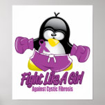 Cystic Fibrosis Fighting Penguin posters