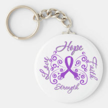 Cystic Fibrosis Hope Motto Butterfly Keychain