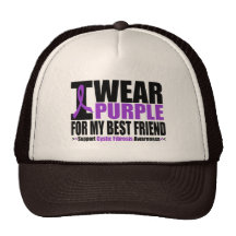 Cystic Fibrosis I Wear Purple For My Best Friend Trucker Hats