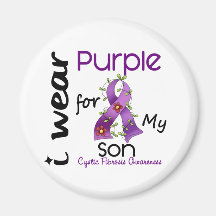 Cystic Fibrosis I Wear Purple For My Son 43 Magnet
