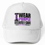 Cystic Fibrosis I Wear Purple Ribbon Because I Car hats