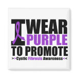 Cystic Fibrosis I Wear Purple To Promote Awareness magnets