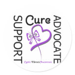 Cystic Fibrosis Support Advocate Cure Sticker