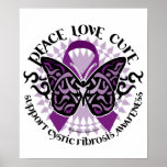 Cystic Fibrosis Tribal Butterfly posters