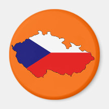 Czech flag map refrigerator magnets