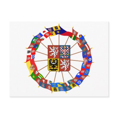 Czech Flags Pinwheel Post Card