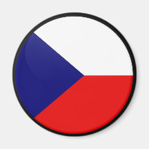 Czech quality Flag Circle Fridge Magnet