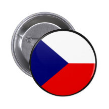Czech quality Flag Circle Pinback Buttons