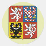 Czech Republic Coat of Arms detail Round Stickers
