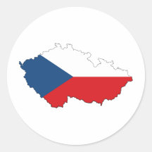 Czech Republic CZ Round Sticker