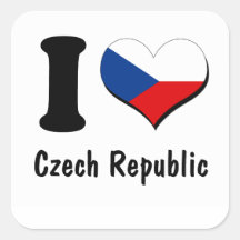 Czech Republic Square Stickers