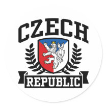 Czech Republic Round Sticker