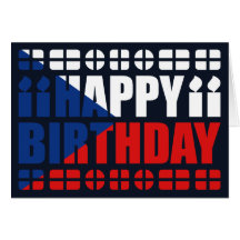 Czechia Flag Birthday Card