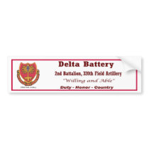 D Battery, 2nd Bn, 320th Field Artillery Bumper S