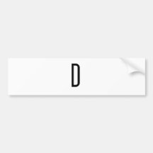 D BUMPER STICKERS