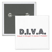 D.I.V.A. Divorced Woman Buttons