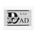 D is for Dad! postcards