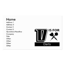 D Is For Darts Business Cards