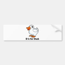 D is for Duck Bumper Sticker