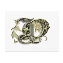 D monogram postcards