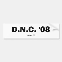 D.N.C. '08, Denver, CO Bumper Stickers