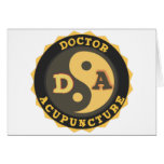 DA LOGO YIN YANG LOTUS FLOWER DOCTOR ACUPUNCTURE GREETING CARDS