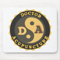DA LOGO YIN YANG LOTUS FLOWER DOCTOR ACUPUNCTURE MOUSEPAD