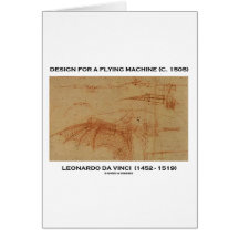 Da Vinci Design For A Flying Machine Greeting Card