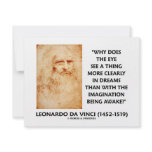 da Vinci Eye See More Clearly In Dreams Than Awake invitations