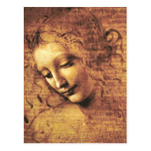 Da Vinci La Scapigliata Postcard